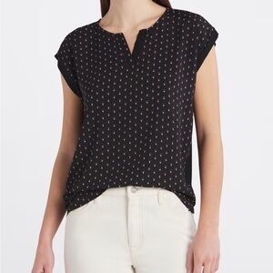 Papermoon Black and Pink Patterned Blouse